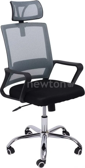 Кресло AksHome Christopher (ткань/сетка, черный/серый)