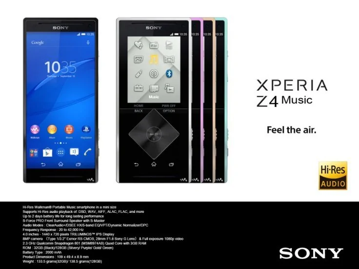 Смартфон Sony Xperia Z4 Music