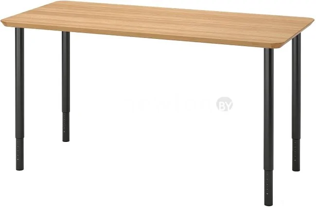 Стол Ikea Анфалларе/Олов 094.177.06 (бамбук/черный)