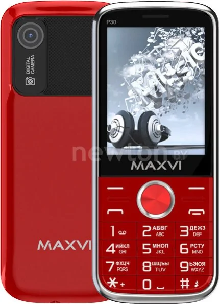Кнопочный телефон Maxvi P30 (красный)
