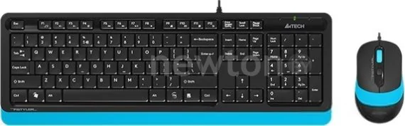 Клавиатура + мышь A4Tech Fstyler F1010 (черный/синий)