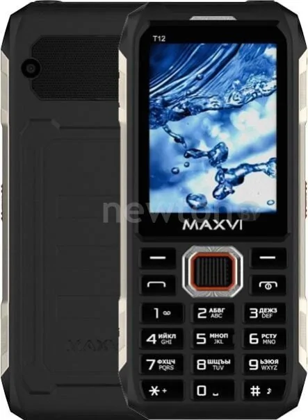 Кнопочный телефон Maxvi T12 (черный)