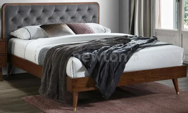 Кровать Halmar Cassidy 200x160 (серый/орех)