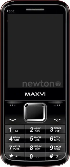Кнопочный телефон Maxvi X800 Black/Red