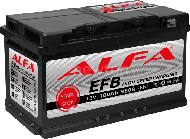 Автомобильный аккумулятор ALFA EFB 100 R (100 А·ч)