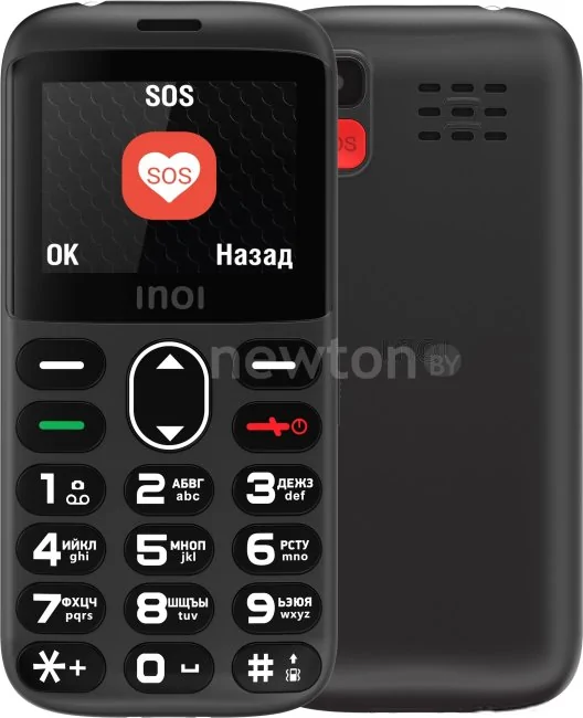 Кнопочный телефон Inoi 118B (черный)