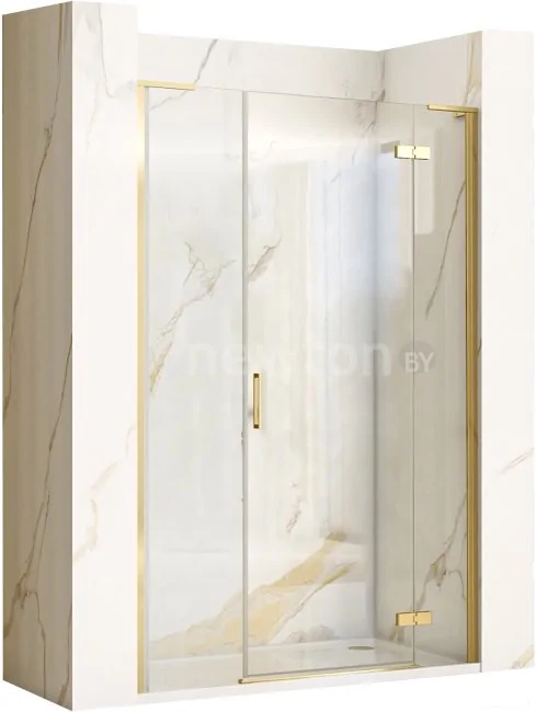 Душевая дверь Rea Hugo 100 (золотой/прозрачное стекло)