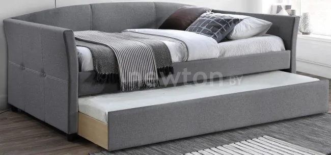 Кровать с выдвижным спальным местом Halmar Sanna 200x90 (серый)