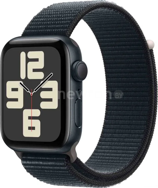 Умные часы Apple Watch SE 2 44 мм (алюминиевый корпус, полуночный/полуночный, нейлоновый ремешок)