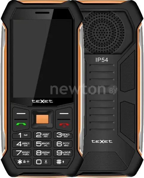 Кнопочный телефон TeXet TM-D412 (черный/оранжевый)