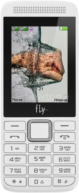 Кнопочный телефон Fly FF241 White