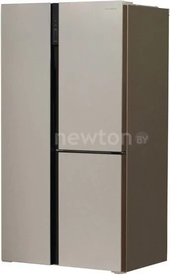 Холодильник side by side Hyundai CS6073FV (золотистое стекло)