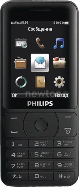 Кнопочный телефон Philips Xenium E180 Black