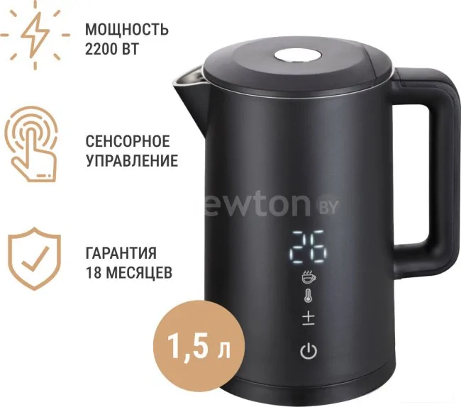 Электрический чайник TECHNO D2215EA (черный)