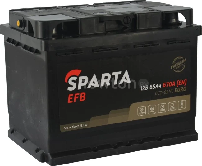 Автомобильный аккумулятор Sparta EFB 6CT-65 VL Euro (65 А·ч)