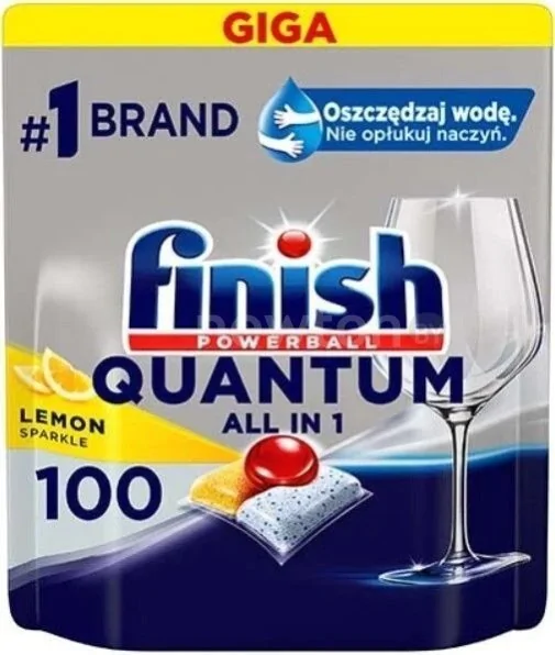 Капсулы для посудомоечной машины Finish Quantum Lemon (100 шт)