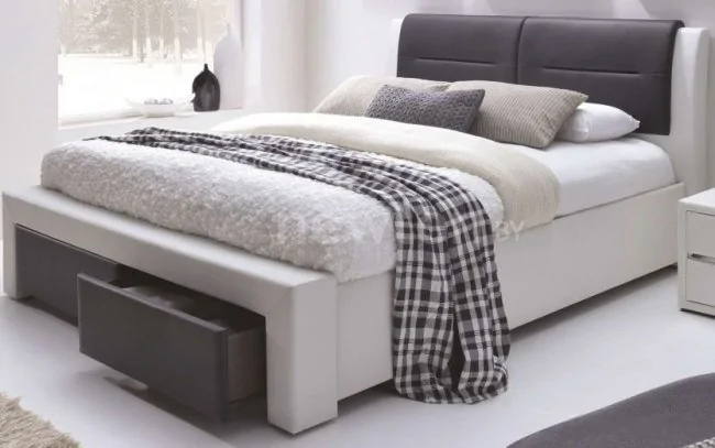 Кровать Halmar Cassandra S 200x160 (белый/черный)