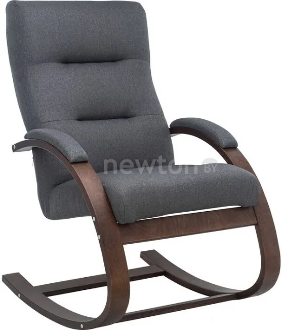 Кресло-качалка Leset Милано (орех текстура/малмо 95/серый)