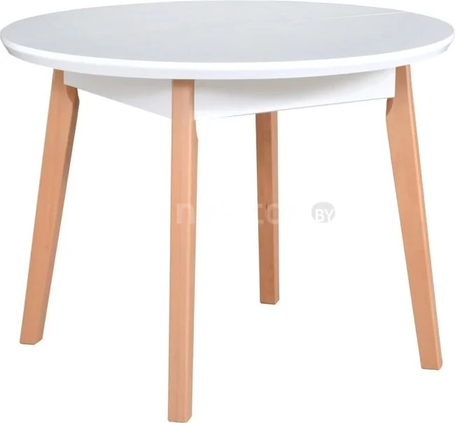 Кухонный стол DREWMIX Oslo 4 (белый/бук)