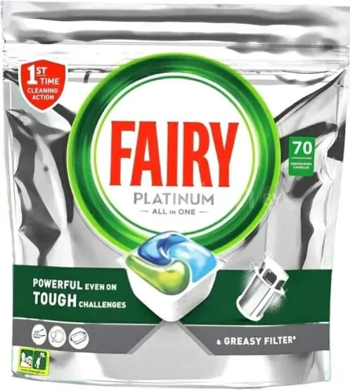 Капсулы для посудомоечной машины Fairy Platinum Plus Все в 1 (70 шт)
