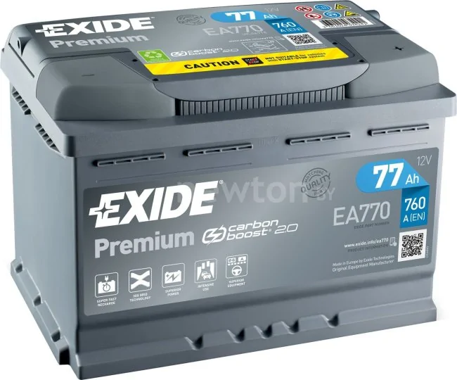 Автомобильный аккумулятор Exide Premium EA770 (77 А/ч)