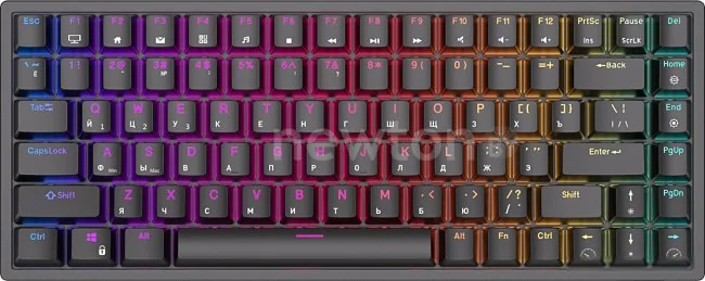 Клавиатура Royal Kludge RK84 RGB (черный, RK Red)