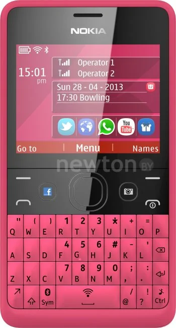 Кнопочный телефон Nokia Asha 210 Dual