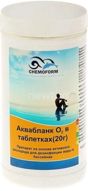 Химия для бассейна Chemoform Аквабланк О2 в таблетках по 20г 1кг