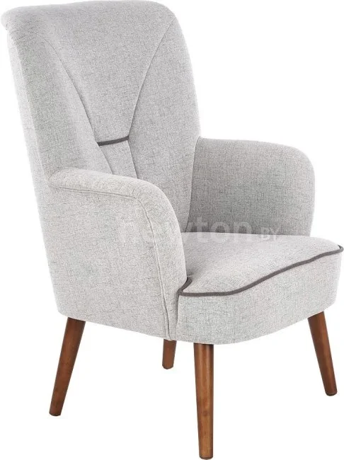 Интерьерное кресло Halmar Bishop (светло-серый/орех)