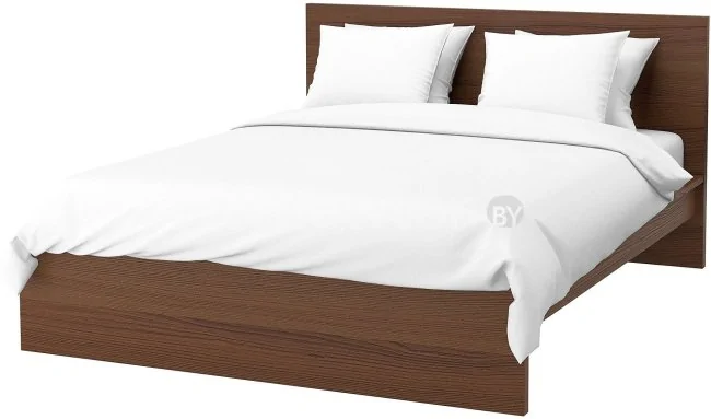 Кровать Ikea Мальм 200x160 (коричневый ясень, Лурой) 092.108.95
