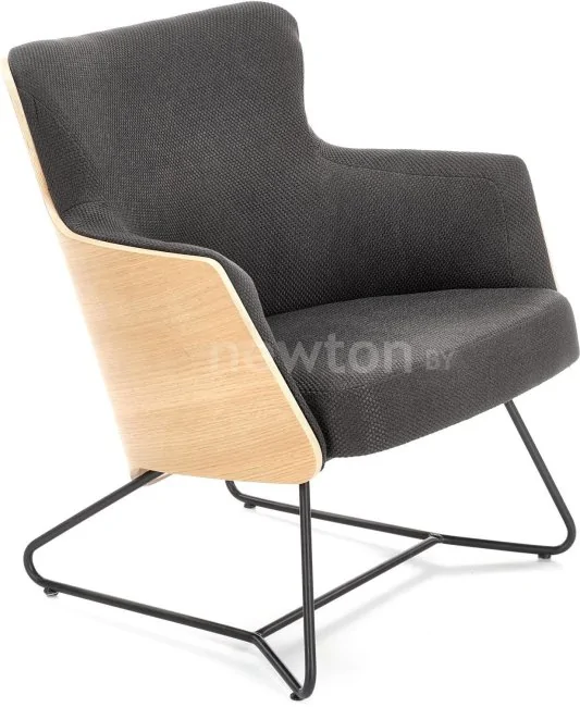 Интерьерное кресло Halmar Chillout (темно-серый/дуб натуральный/черный)