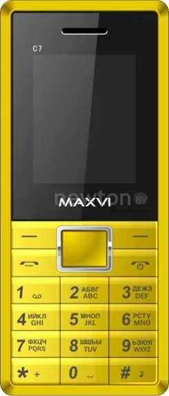 Кнопочный телефон Maxvi C7 Yellow/Black