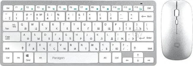 Клавиатура + мышь QUMO Paragon (серебристый/белый)