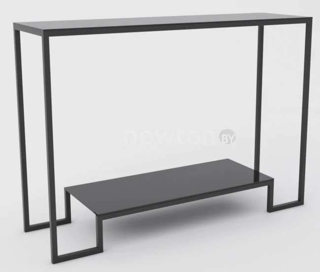Консольный стол Hype Mebel Голд гласс 100x35 (черный/стекло черное)
