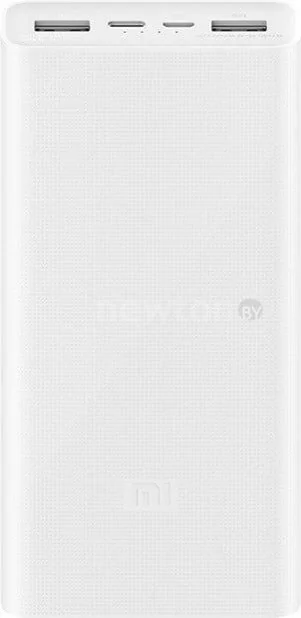 Внешний аккумулятор Xiaomi Mi Power Bank 3 PLM18ZM USB-C 20000mAh (белый) (РЕПЛИКА)