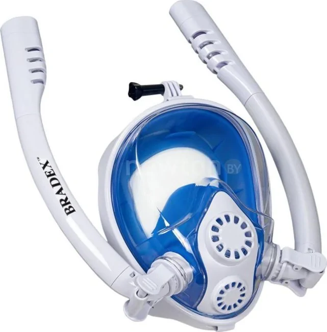 Маска для плавания Bradex SF 0553 (S, белый/синий)