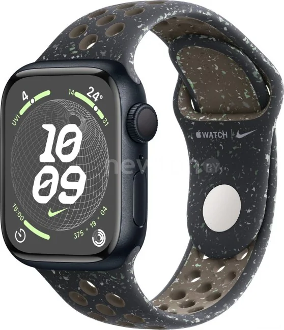 Умные часы Apple Watch Nike Series 9 41 мм (алюминиевый корпус, полуночный/полуночный, спортивный силиконовый ремешок S/M)
