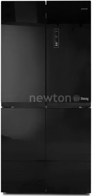 Четырёхдверный холодильник CENTEK CT-1756 NF Black Glass