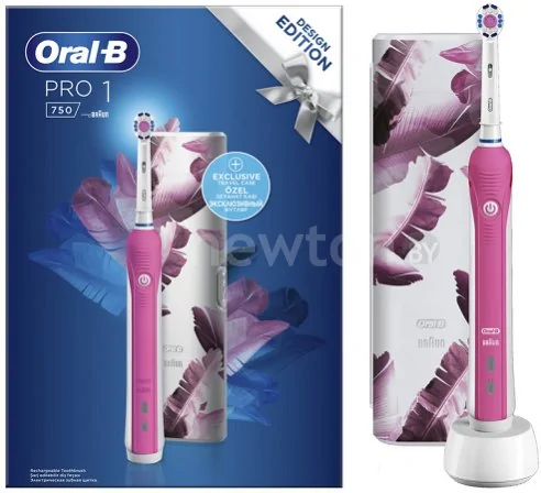 Электрическая зубная щетка Oral-B Pro 1 750 Design Edition D16.513.1UX (розовый)