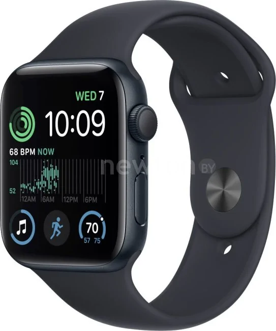 Умные часы Apple Watch SE 2 40 мм (алюминиевый корпус, полуночный/полуночный, спортивные силиконовые ремешки S/M + M/L)