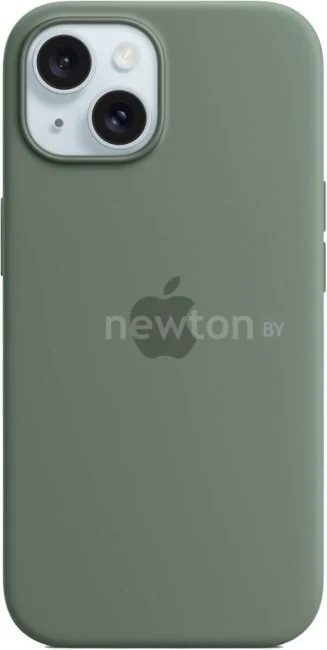 Чехол для телефона Apple MagSafe Silicone Case для iPhone 15 (кипарис)