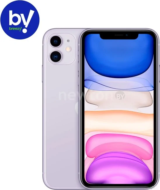 Смартфон Apple iPhone 11 64GB Восстановленный by Breezy, грейд B (фиолетовый)