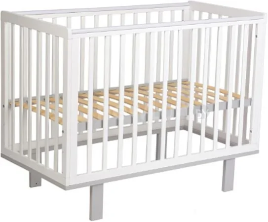Классическая детская кроватка Polini Kids Simple 340 (белый/серый)