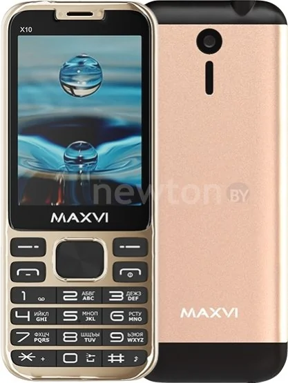 Кнопочный телефон Maxvi X10 (золотистый)