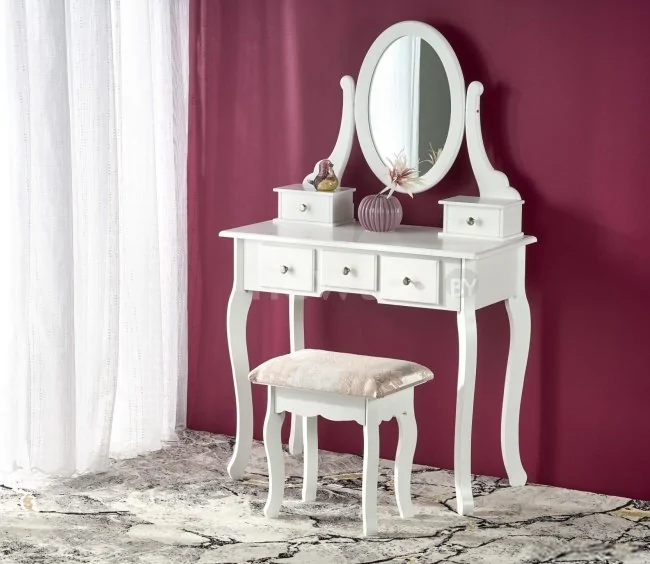 Туалетный столик с зеркалом Halmar Sara (белый)