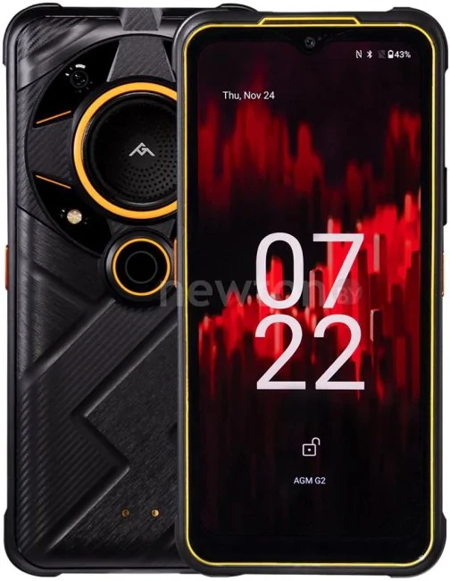Смартфон AGM Glory G2 8GB/256GB (черный/оранжевый)