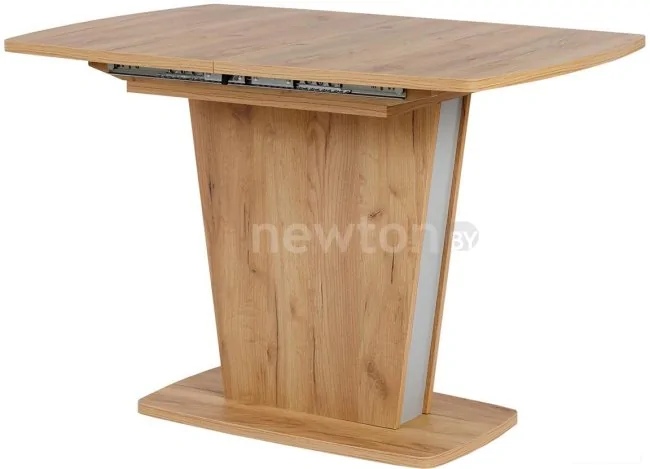 Кухонный стол Mio Tesoro Лацио тип-1 (дуб крафт золотой/металлик)
