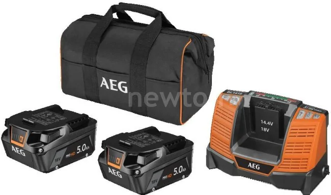 Аккумулятор с зарядным устройством AEG Powertools SETLL1850SHD 4935478945 (2x18В/5 Ah + 18В, сумка)