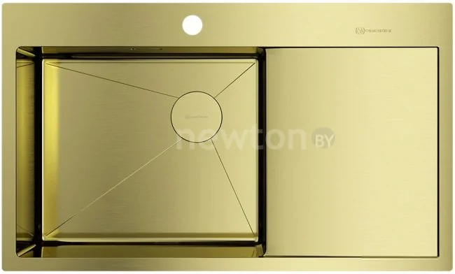 Кухонная мойка Omoikiri Akisame 86 Side LG-L 4997045 (светлое золото)