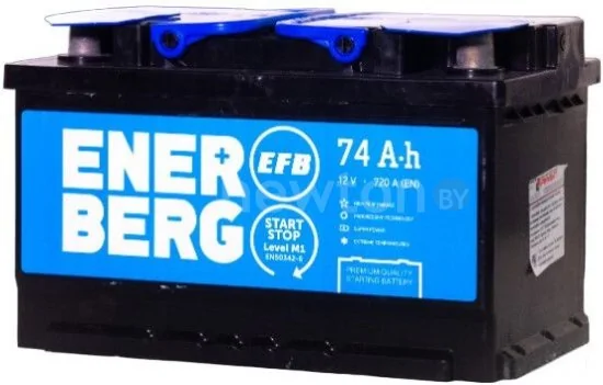 Автомобильный аккумулятор Enerberg 6СТ-74R EFB R+ низкий (74 А·ч)
